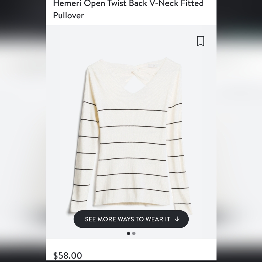 GOLDRAY NWOT twist back sweater